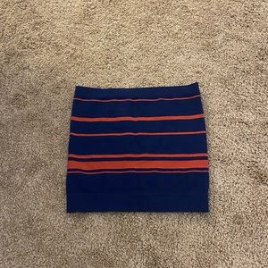 Urban Outfitters XS Navy & Red Striped Tube Top